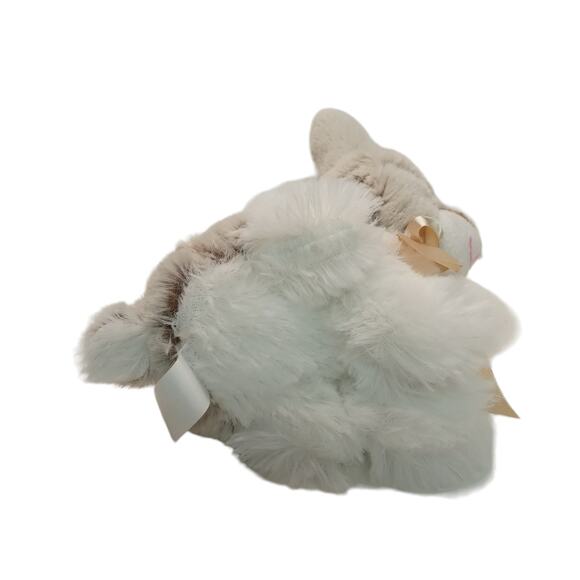 Vintage Plush Bunny Rabbit Toy Brown Iridescent Ears Stuffed Animal Hong Kong - Picture 7 of 11